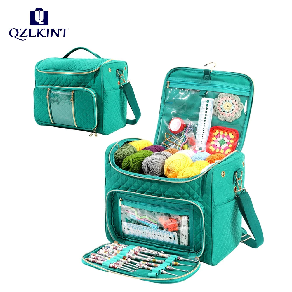 Portable Yarn Storage & Crochet Organizer Bag