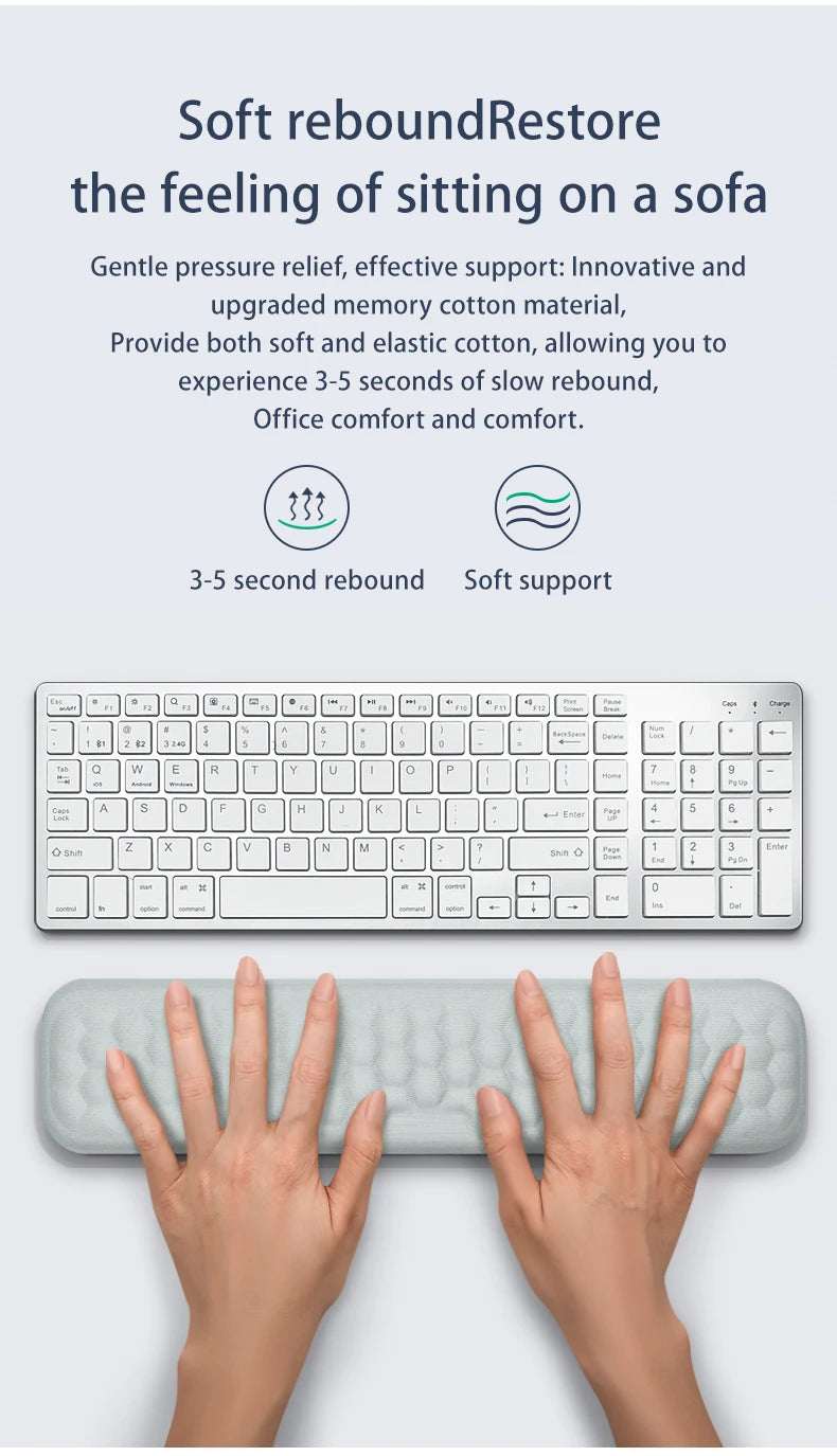 Ergonomic Keyboard & Mouse Pad with Wrist Rest