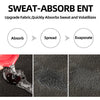 Close-up of a red liquid being absorbed by black fabric, showing the process of sweat absorption and evaporation.