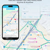 Smartphone screen showing a map interface for history route playback and playback speed settings.