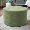 Jacquard Stretch Ottoman Cover with Elastic Edges