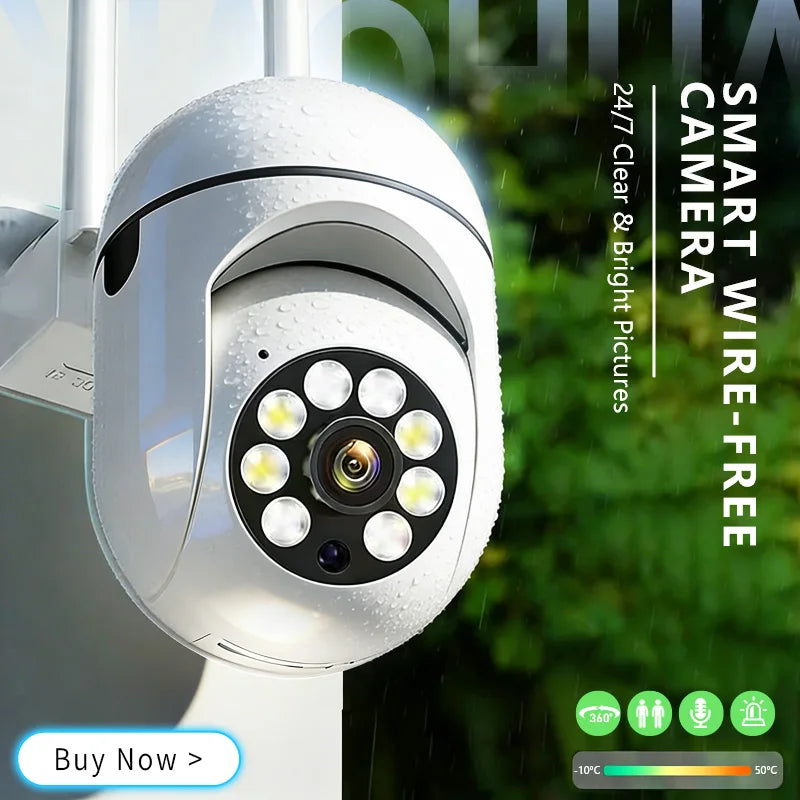 8MP PTZ Outdoor Security Camera with AI Tracking & Night Vision