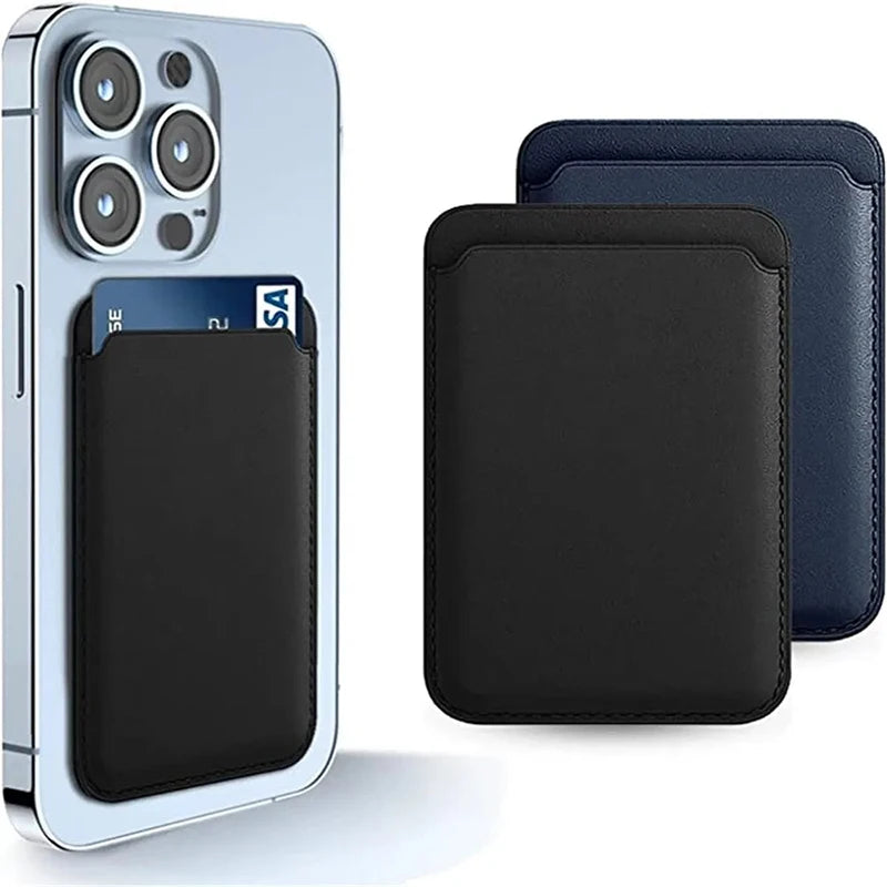 Leather Magnetic Card Holder Phone Case with MagSafe Compatibility