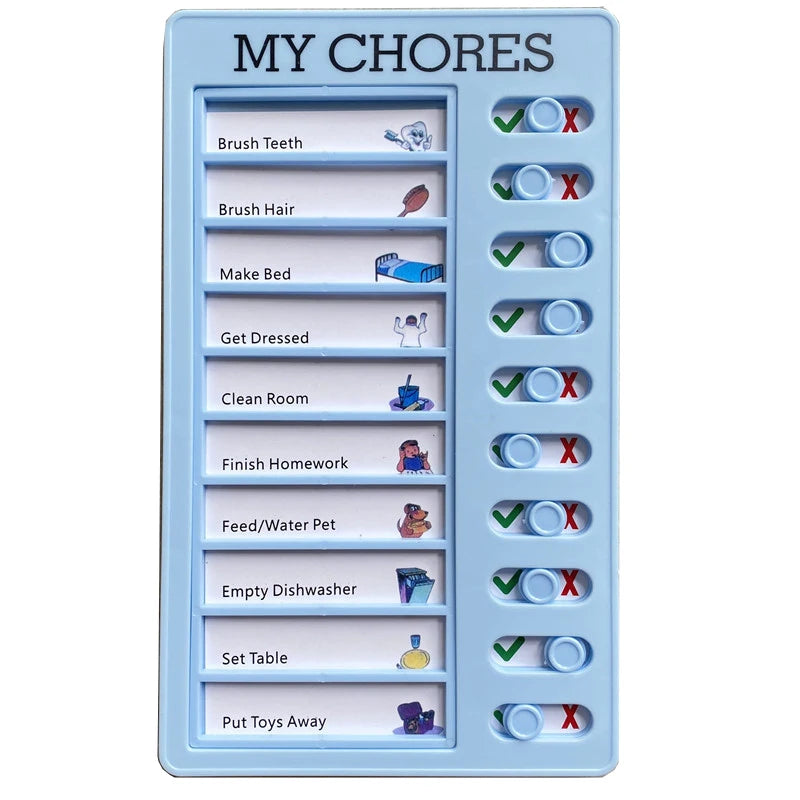 Reusable Kids Chore Chart with Daily Task Checklist