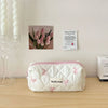 Bow Print Makeup Bag with Large Capacity