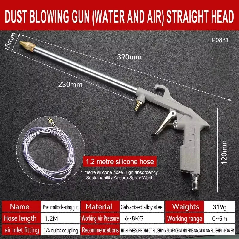 Pneumatic Air Blowing Gun with 4-Foot Hose for Engine Cleaning