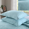 Quilted Cotton Pillow Cover Set with Embroidered Detail – Hypoallergenic 50x70 cm