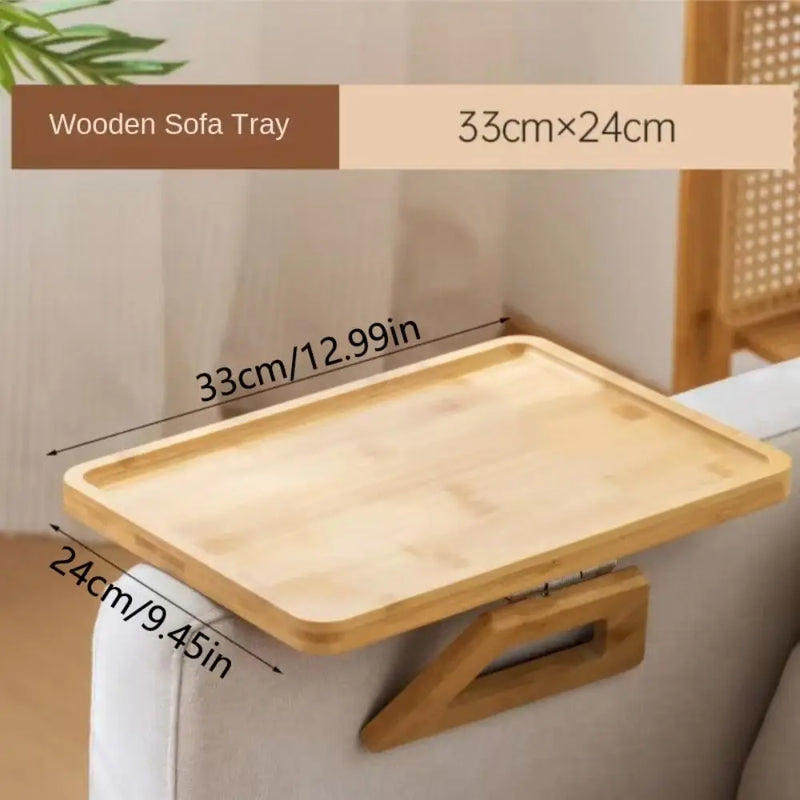 Bandeja de Brazalete para Sofá de Madera Plegable