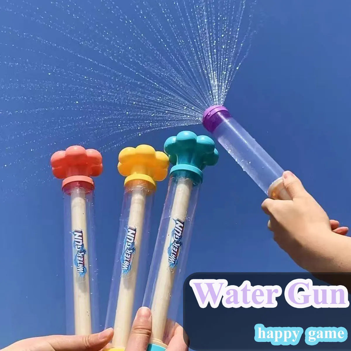 Pusher Type Water Gun with Jet Spray Function