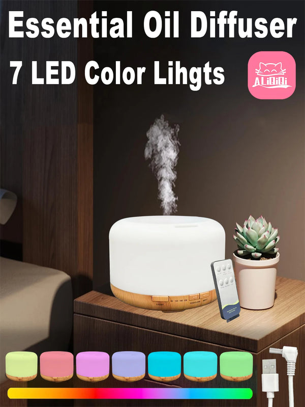 500ml Ultrasonic Essential Oil Diffuser with Remote Control