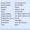 100W Dual Port Car Charger with USB-C & USB-A Fast Charging