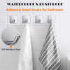 Pack of 4 Stainless Steel Wall Hooks for Entryway, Kitchen & Bathroom