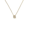 Initial Letter Pendant Necklace with Cubic Zirconia