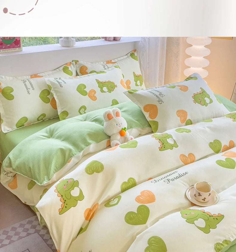 Brushed Polyester Duvet Cover with Matching Pillowcases