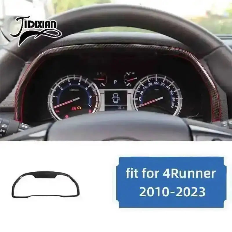Carbon fiber trim kit for Toyota 4Runner showing the interior dashboard and instrument cluster.