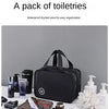 Large Capacity Double-Layer Travel Makeup Bag with Wet/Dry Separation