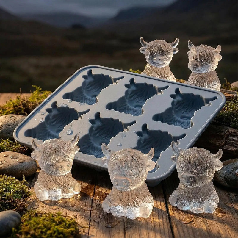 Highland Cow Silicone Ice Cube Tray