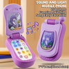 Kids' Cartoon Flip Phone Toy with Music and Learning Games