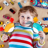 Interactive Musical Crawling Crab Toy with Obstacle Avoidance