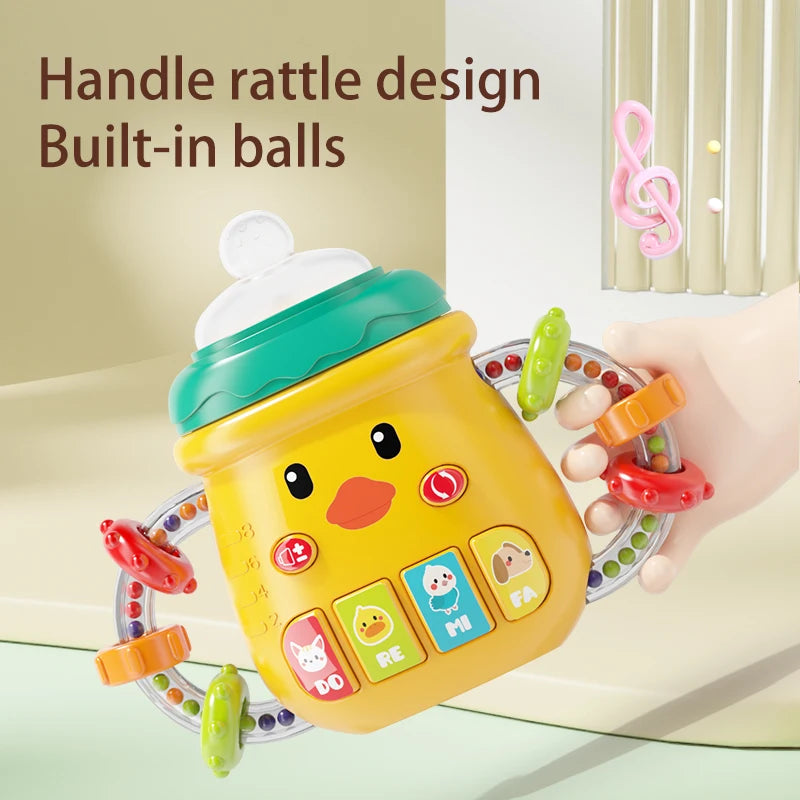 Baby Musical Feeding Bottle Pacifier Rattle Toy