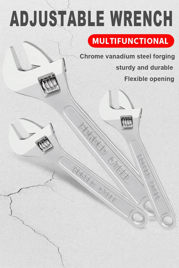 Heavy Duty Adjustable Wrench with Long Handle