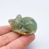 Sleeping Cat Crystal Resin Figurine