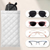 Soft PU Leather Squeeze Glasses Case with Multi-Functional Storage Pocket