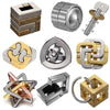 Metal Brain Teaser Puzzle Set - IQ Challenge for Kids and Adults