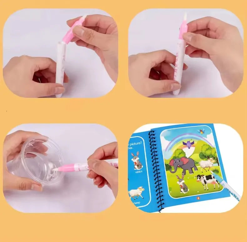 Reusable Magic Water Drawing Book for Kids