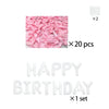 White Happy Birthday Banner with Pink Bow Balloons