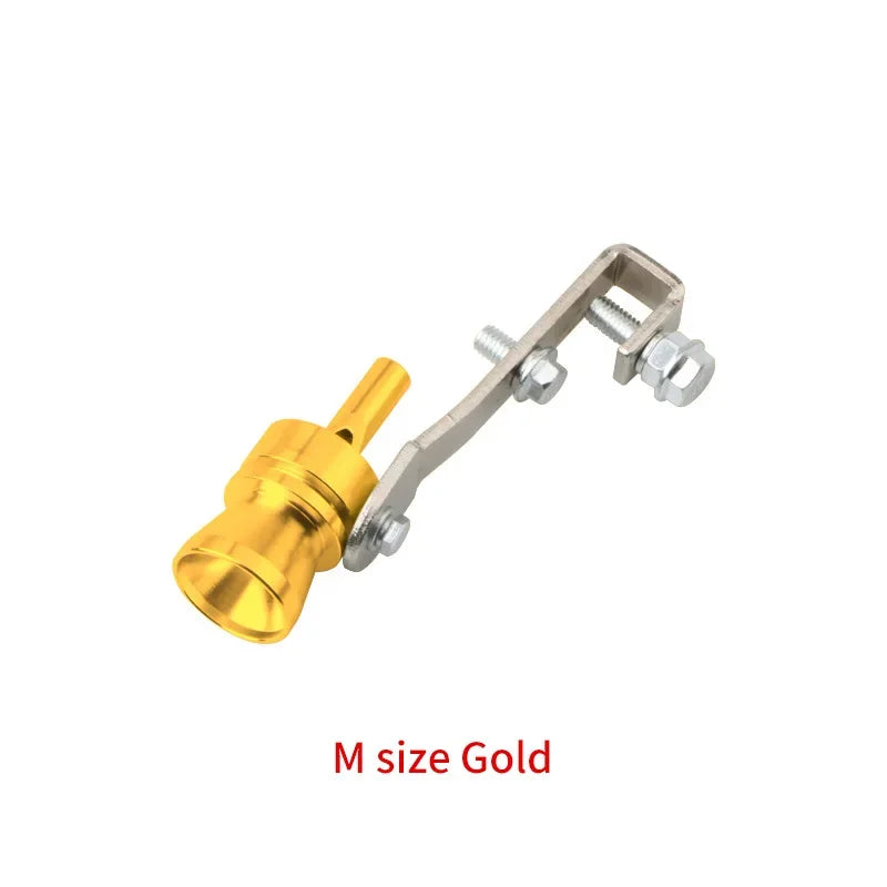 Gold exhaust turbine whistle for cars and motorcycles