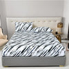 Non-Slip Fitted Sheet with Elastic Edges – Geometric Print, Soft Cotton Feel