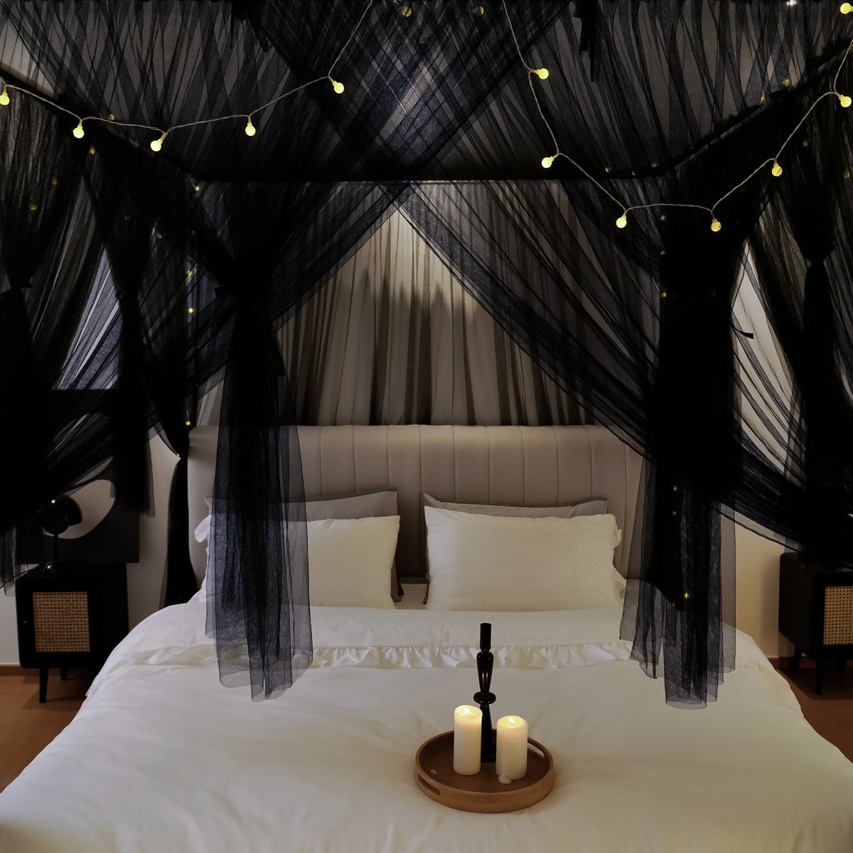 Elegant Mosquito Net Canopy for Bed – Fine Mesh Protection