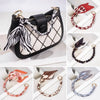 Decorative Silk Scarf Bag Chain with Detachable Bow