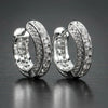 Men's Crystal Cubic Zirconia Hoop Earrings