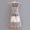 Women's Floral Kitchen Apron with Pocket & Adjustable Strap