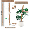 Two 15-inch coir moss poles used as plant support, showing their size and expandability.