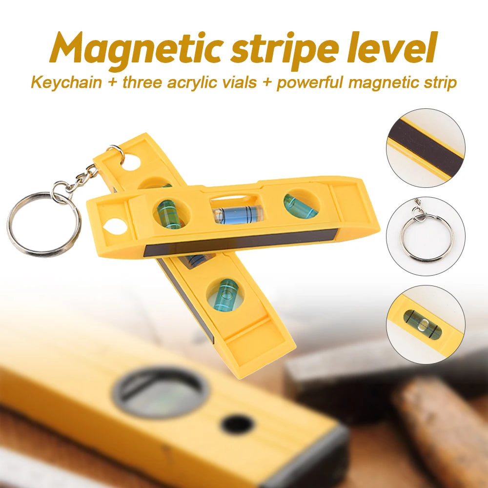 Mini Keychain Bubble Level with Magnetic Base