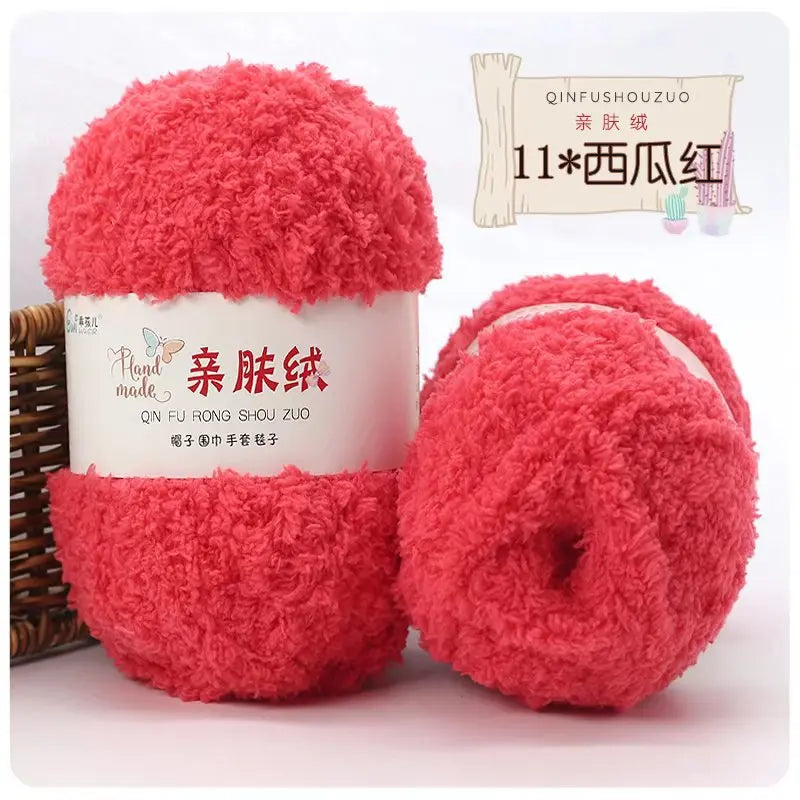 Soft Chenille Yarn for Knitting and Crochet Projects