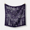 Palm Tree Print Twill Silk Square Scarf