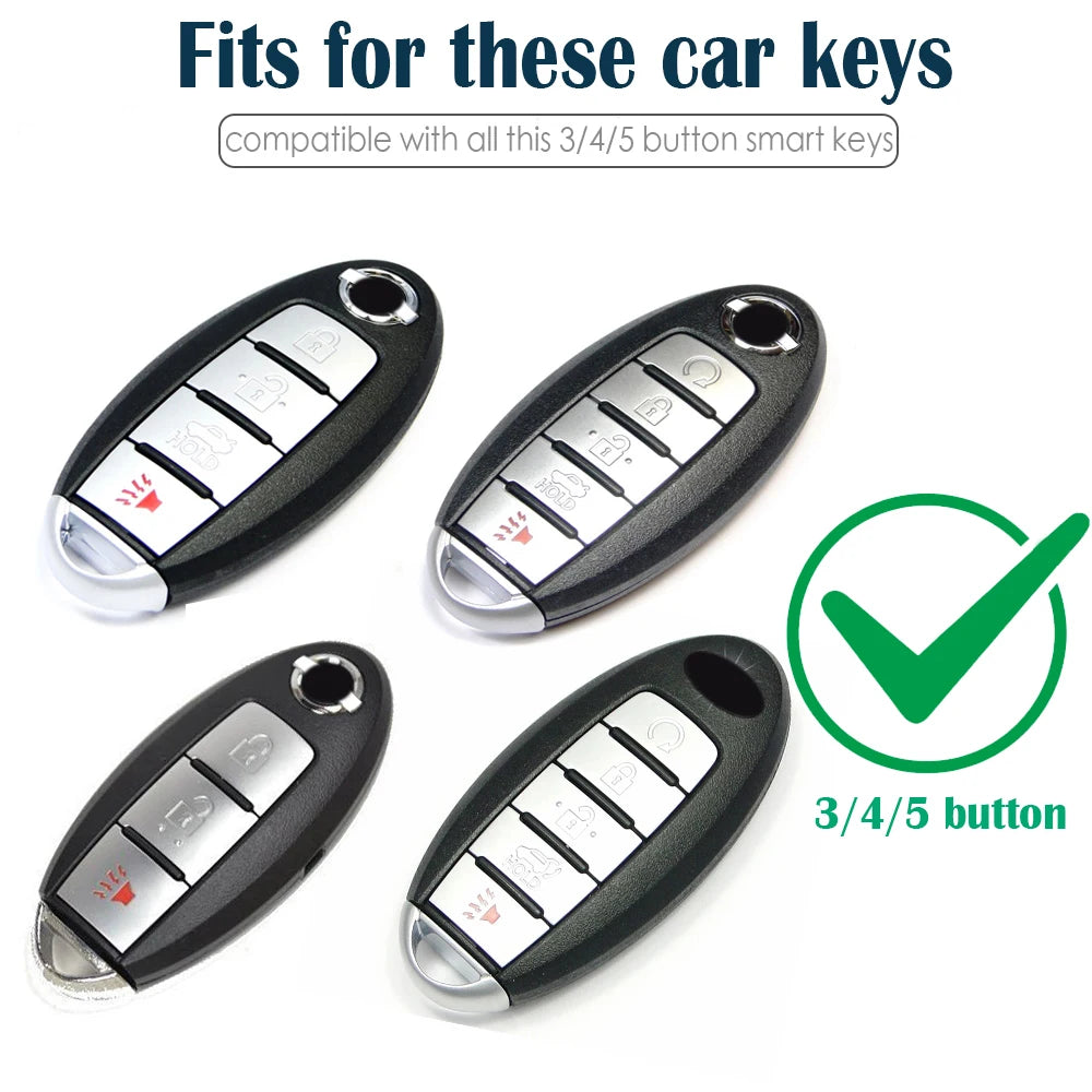 A set of silicone key fob covers designed to fit 3/4 and 5-button smart car keys.