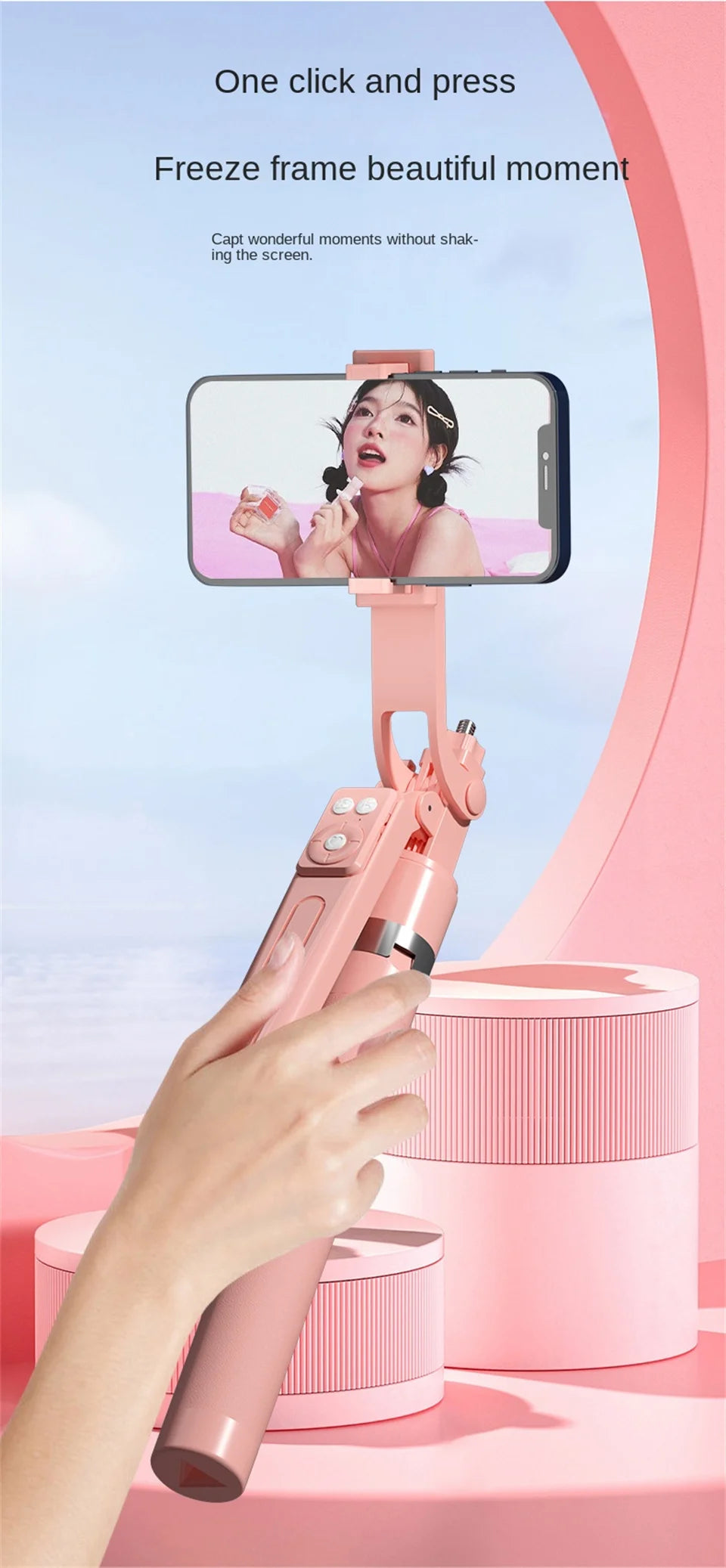 360° Rotating Bluetooth Selfie Stick & Tripod with Wireless Remote