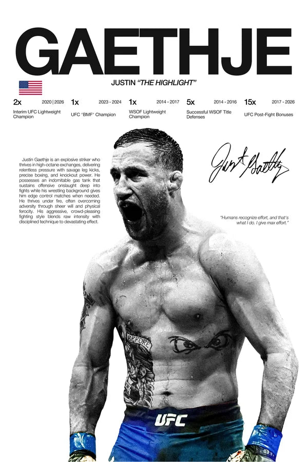 Martial Arts Legend Canvas Wall Art – Inspirational MMA Fighter Poster for Gym & Home