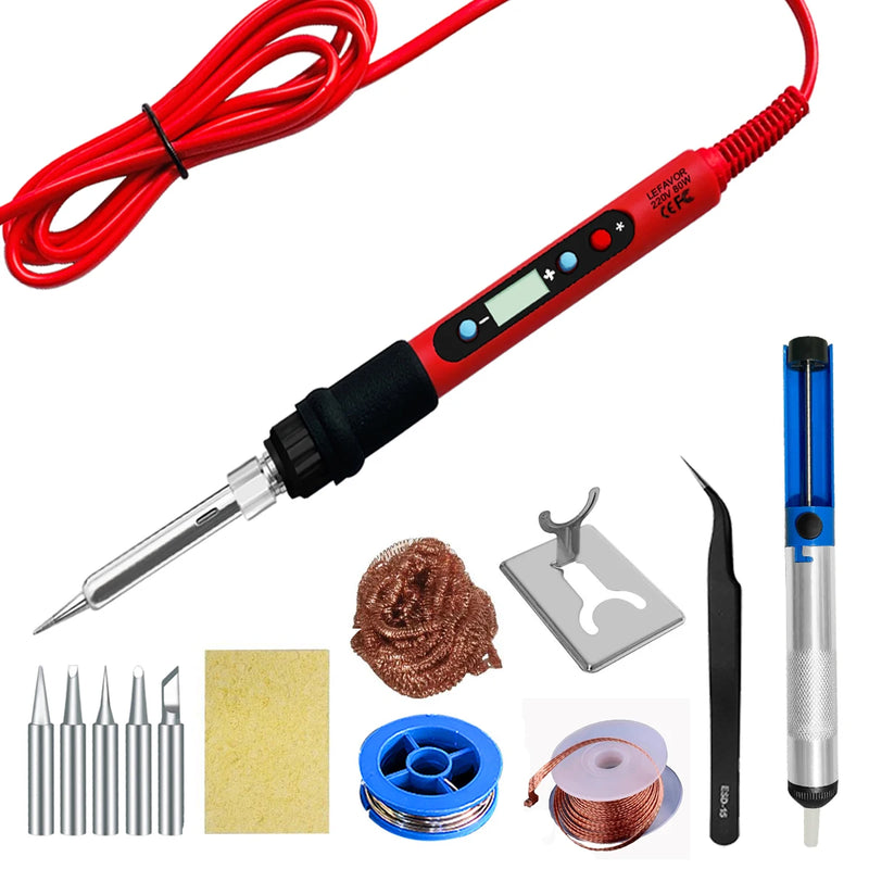 80W Digital LCD Soldering Iron Kit