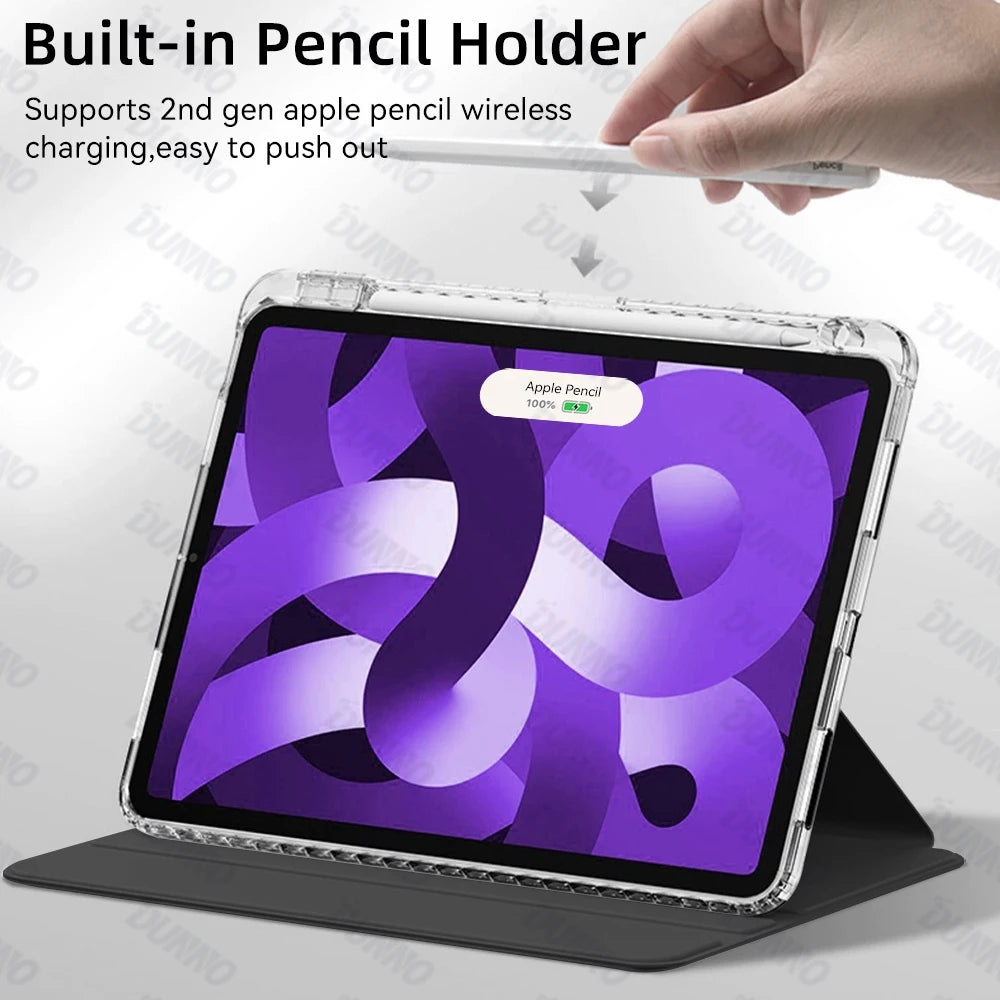 360° Rotating iPad Case with Pencil Holder