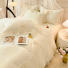 Princess Chiffon Duvet Cover with Romantic Ruffles