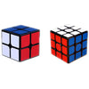 A professional magnetic QiYi Speed Cube 3x3 puzzle shown in two different color configurations.