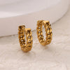Boucles d'oreilles créoles en zircon cubique ton or