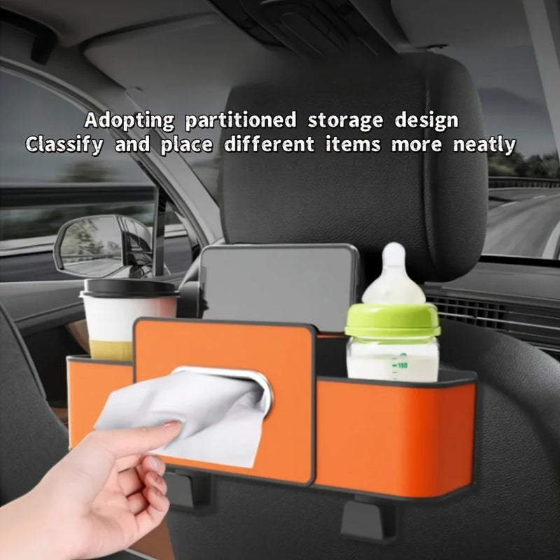 Car Seat Back Organizer with Storage Box