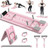 Foldable Pilates Board with Resistance Bands